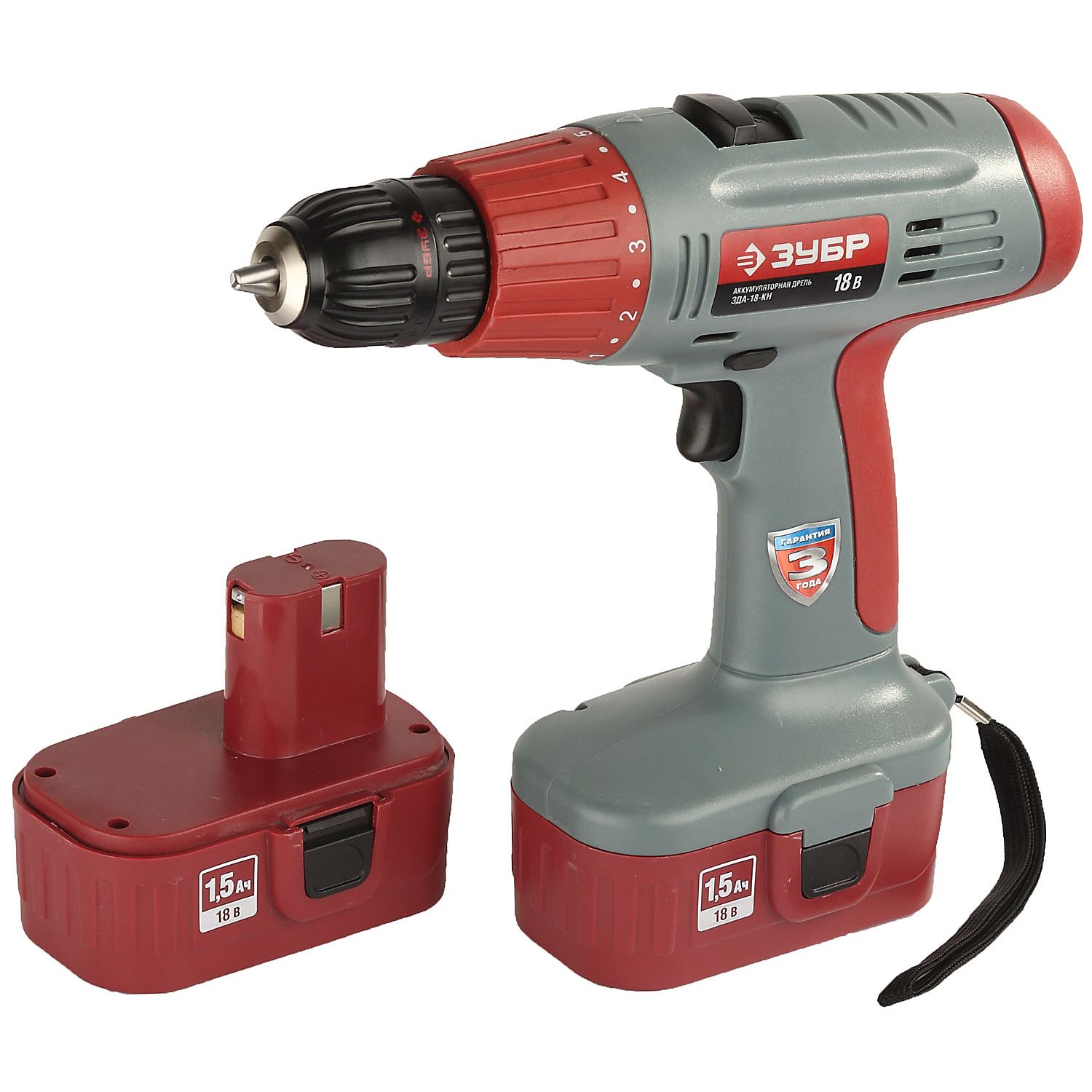 Дрель - шуруповерт, 2 АКБ ЗДА-18-КН