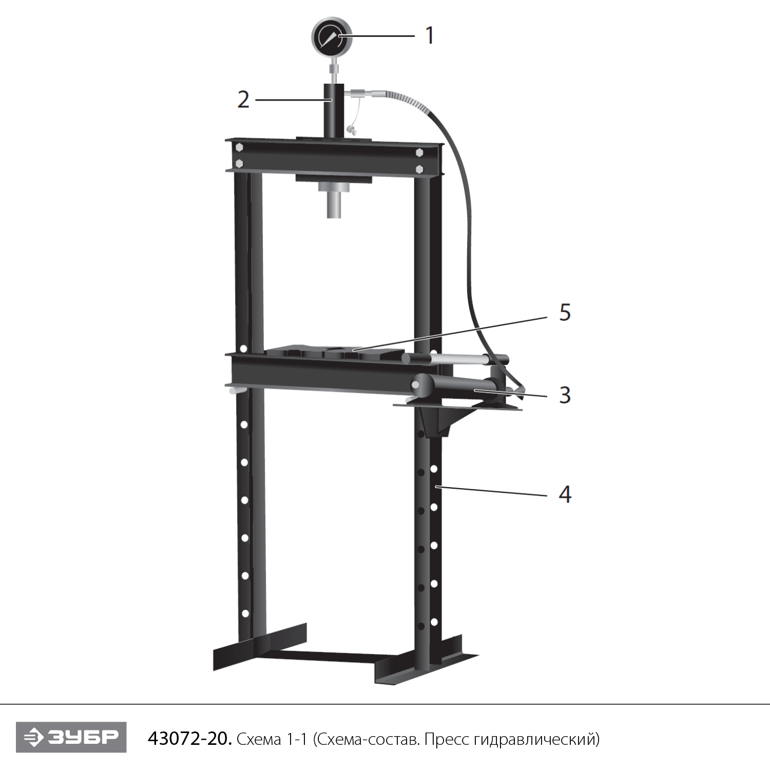 Прессы гидравлические с гидронасосом и манометром 43072-20