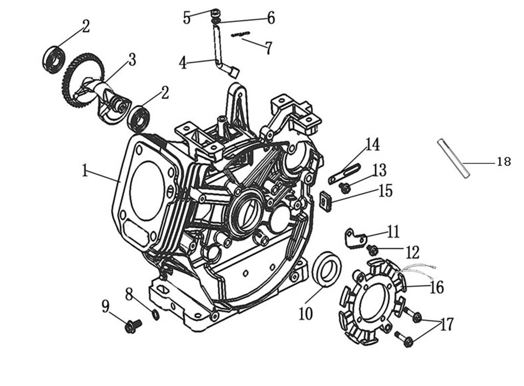 ЗАПЧАСТИ ДЛЯ ДВИГАТЕЛЯ LC190FDS (КАРТЕР)