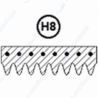 Ремень 1225 Н8 Ardo 651063650