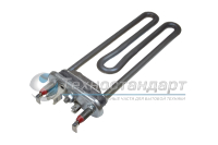 Тэн 1750W, прямой, с отверстием под датчик, L=185 мм, l=12 мм, резинка с "юбкой", Irca, Kawai, для современных Elecrtrolux, Zanussi